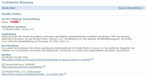 Alerte Firefox Bürger-CERT
